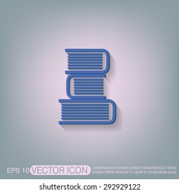 Books tower icon. Education sign