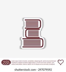 Books tower icon. Education sign