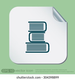 Books tower icon. Education sign