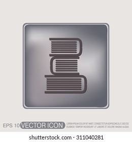 Books tower icon. Education sign