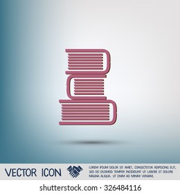 Books tower icon. Education sign