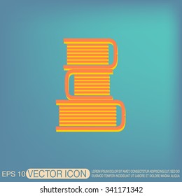 Books tower icon. Education sign
