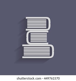 Books tower icon. Education sign