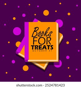 Books For Treats Day celebrates on October 31st. Books as gifts instead of candy during Halloween celebrations