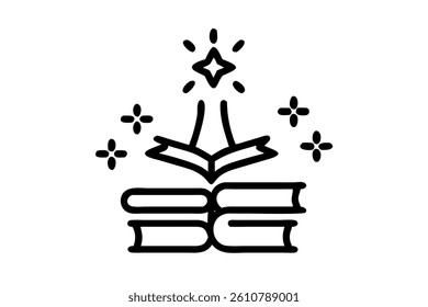 Books turning into a radiant tree with glowing branches, illustrating the power of knowledge World Book and Copyright Day