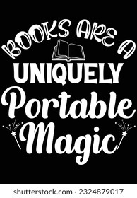 Bücher sind ein einzigartig tragbares, magisches Vektorgrafik-Design, EPS-Datei. Design-Datei für T-Shirt. SVG, EPS-Schnittwortdatei