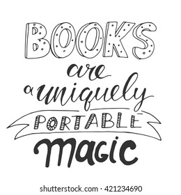 Books Uniquely Portable Magic Vintage Hand Stock Vector (Royalty Free ...