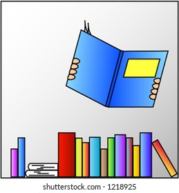 Books â€“ vector â€“ Add your text. Scalable. Change the colors as you wish