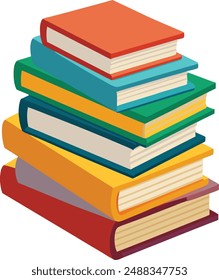 Ilustración del Arte vectorial de los libros, pila
