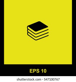 Books vector black icon. Isolated illustration. Business picture.
