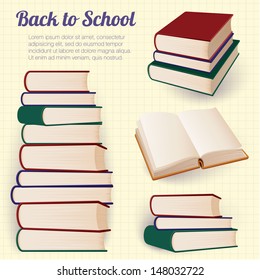 Books. Vector design elements.