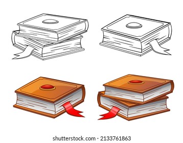 Books vector design illustration isolated on white background