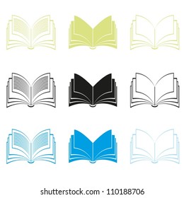 Books. Vector.  EPS-10 (non transparent elements,non gradient)