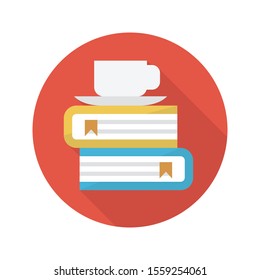 books vector flat colour icon 