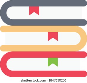 icono de color plano vectorial de libros 