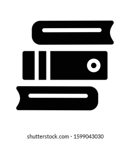 books vector glyph flat icon