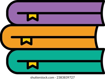 Dibujo vectorial de libros. Se puede usar para imprimir, móviles y aplicaciones web.