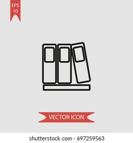 Books vector icon, illustration symbol