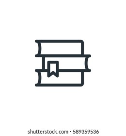 Books Vector Icon, Library Symbol. Modern, Simple Flat Vector Illustration For Web Site Or Mobile App