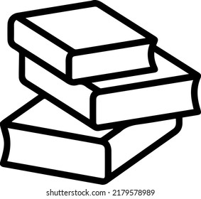 icono vector de libros - estilo minimalista lineal.