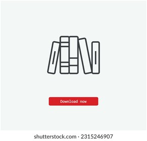 Books vector icon. Symbol in Line Art Style for Design, Presentation, Website or Apps Elements, Logo. Pixel vector graphics - Vector