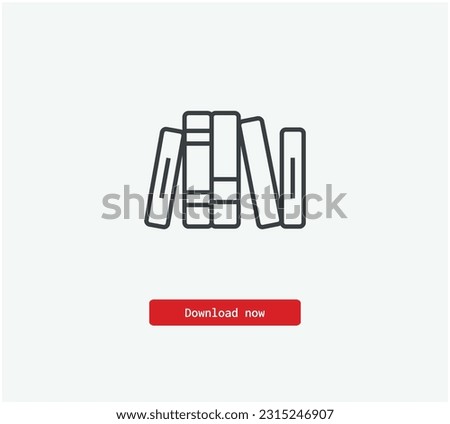 Books vector icon. Symbol in Line Art Style for Design, Presentation, Website or Apps Elements, Logo. Pixel vector graphics - Vector