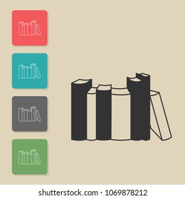 Books - vector icon. Symbol for web, infographics, print design and mobile UX/UI kit. Vector illustration, EPS10.