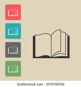 Books - vector icon. Symbol for web, infographics, print design and mobile UX/UI kit. Vector illustration, EPS10.