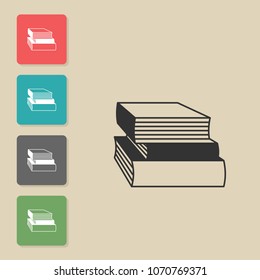 Books - vector icon. Symbol for web, infographics, print design and mobile UX/UI kit. Vector illustration, EPS10.