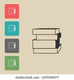 Books - vector icon. Symbol for web, infographics, print design and mobile UX/UI kit. Vector illustration, EPS10.