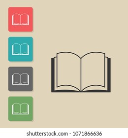 Books - vector icon. Symbol for web, infographics, print design and mobile UX/UI kit. Vector illustration, EPS10.