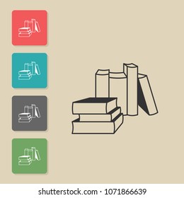 Books - vector icon. Symbol for web, infographics, print design and mobile UX/UI kit. Vector illustration, EPS10.