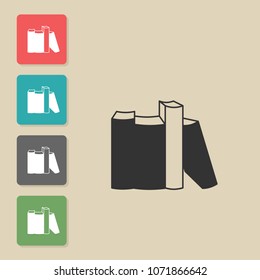Books - vector icon. Symbol for web, infographics, print design and mobile UX/UI kit. Vector illustration, EPS10.