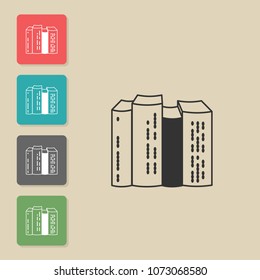 Books - vector icon. Symbol for web, infographics, print design and mobile UX/UI kit. Vector illustration, EPS10.