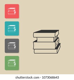 Books - vector icon. Symbol for web, infographics, print design and mobile UX/UI kit. Vector illustration, EPS10.