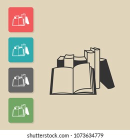 Books - vector icon. Symbol for web, infographics, print design and mobile UX/UI kit. Vector illustration, EPS10.