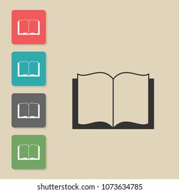 Books - vector icon. Symbol for web, infographics, print design and mobile UX/UI kit. Vector illustration, EPS10.