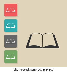 Books - vector icon. Symbol for web, infographics, print design and mobile UX/UI kit. Vector illustration, EPS10.