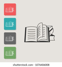 Books - vector icon. Symbol for web, infographics, print design and mobile UX/UI kit. Vector illustration, EPS10.