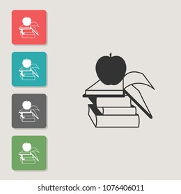 Books - vector icon. Symbol for web, infographics, print design and mobile UX/UI kit. Vector illustration, EPS10.