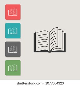Books - vector icon. Symbol for web, infographics, print design and mobile UX/UI kit. Vector illustration, EPS10.