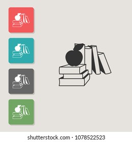 Books - vector icon. Symbol for web, infographics, print design and mobile UX/UI kit. Vector illustration, EPS10.