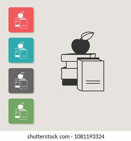 Books - vector icon. Symbol for web, infographics, print design and mobile UX/UI kit. Vector illustration, EPS10.