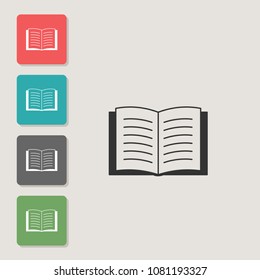Books - vector icon. Symbol for web, infographics, print design and mobile UX/UI kit. Vector illustration, EPS10.