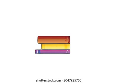 Books vector illustration isolated on white background