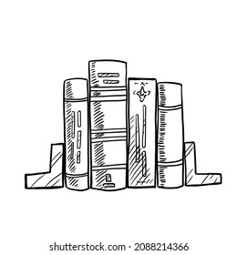 books vector illustration isolated on white background