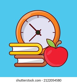 books Vector illustration isolated on a transparent background. vector line flat icons for concept or web graphics.