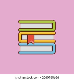 Bücher, Vektorgrafik auf transparentem Hintergrund. Symbole in Premium-Qualität. Vector Line Flaches Farbsymbol für Konzept und Grafikdesign.