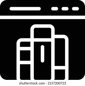 ilustración de libros Vector en un fondo transparente. Símbolos de calidad superior. Iconos vectoriales de glifos para diseño de conceptos y gráficos. 
