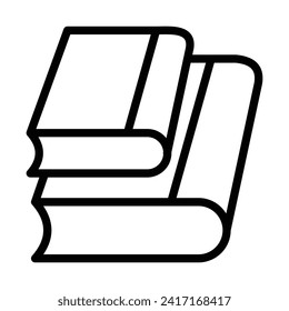 books Vector Line Icon Design